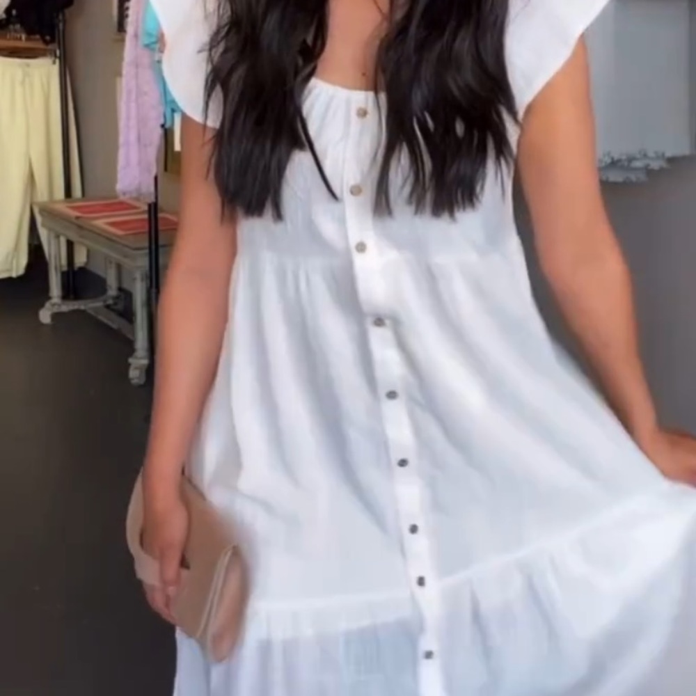 BNWT White Linen Dress